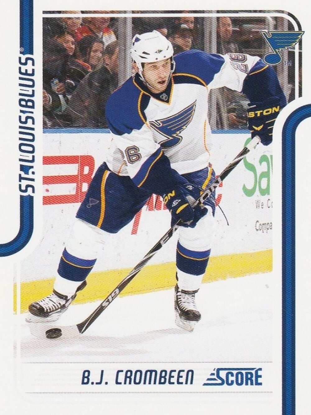 B. J. Crombeen - 2011 Panini Score Hockey Card